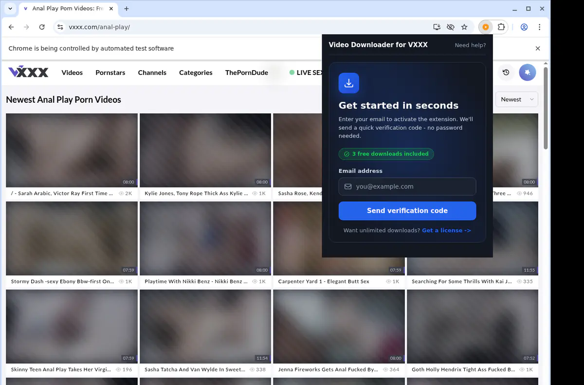 Vxxx Video Downloader browser extension screenshot 5